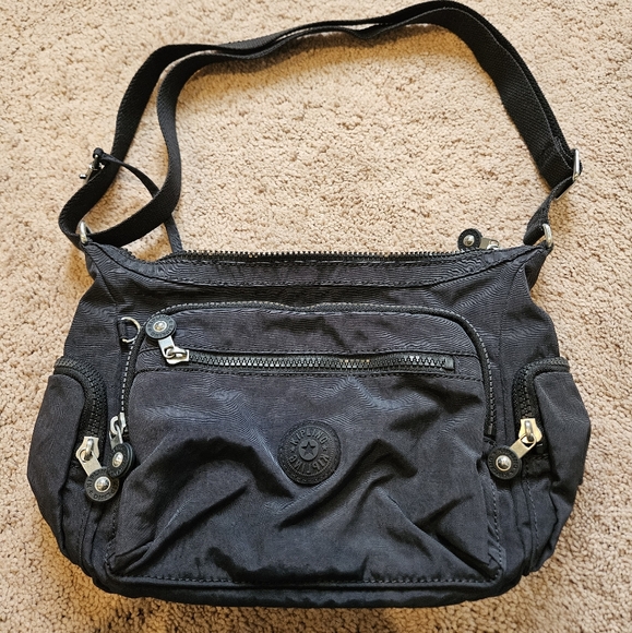 Kipling Gabbie S Crossbody Dark Blue Navy Zippered Medium Size EUC - Picture 9 of 9
